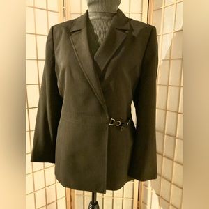 KASPER - Brown side hook Blazer. Sz 14p